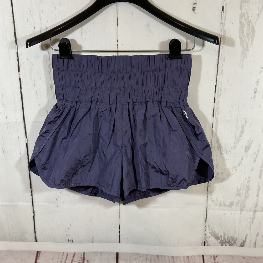 Free People Movement The Way Home Shorts Women S Purple High Waisted Athletic